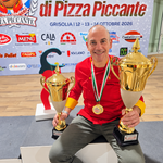 Marco Bianchi, de Il Cortile, gana el Premio a la Mejor Pizza del Mundo Sin Gluten con una harina exclusiva de arroz y legumbres y un homenaje a la parmiggiana