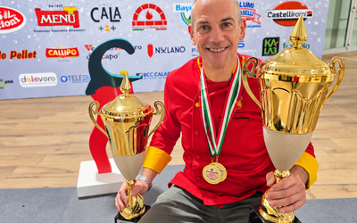 Marco Bianchi, de Il Cortile, gana el Premio a la Mejor Pizza del Mundo Sin Gluten con una harina exclusiva de arroz y legumbres y un homenaje a la parmiggiana